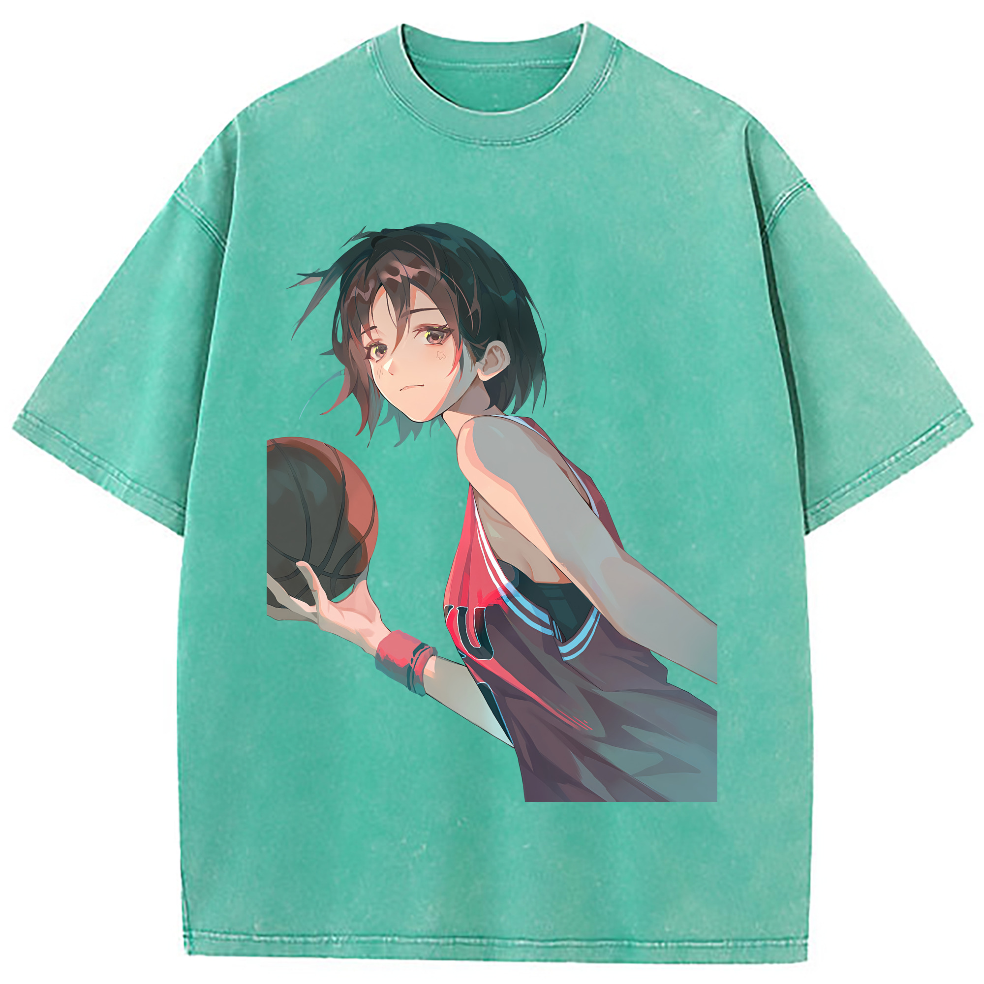 （画像用） SLAM DUNK／スラムダンク 綿100% ヴィンテージ風 半袖Tシャツ（フロントプリント）
